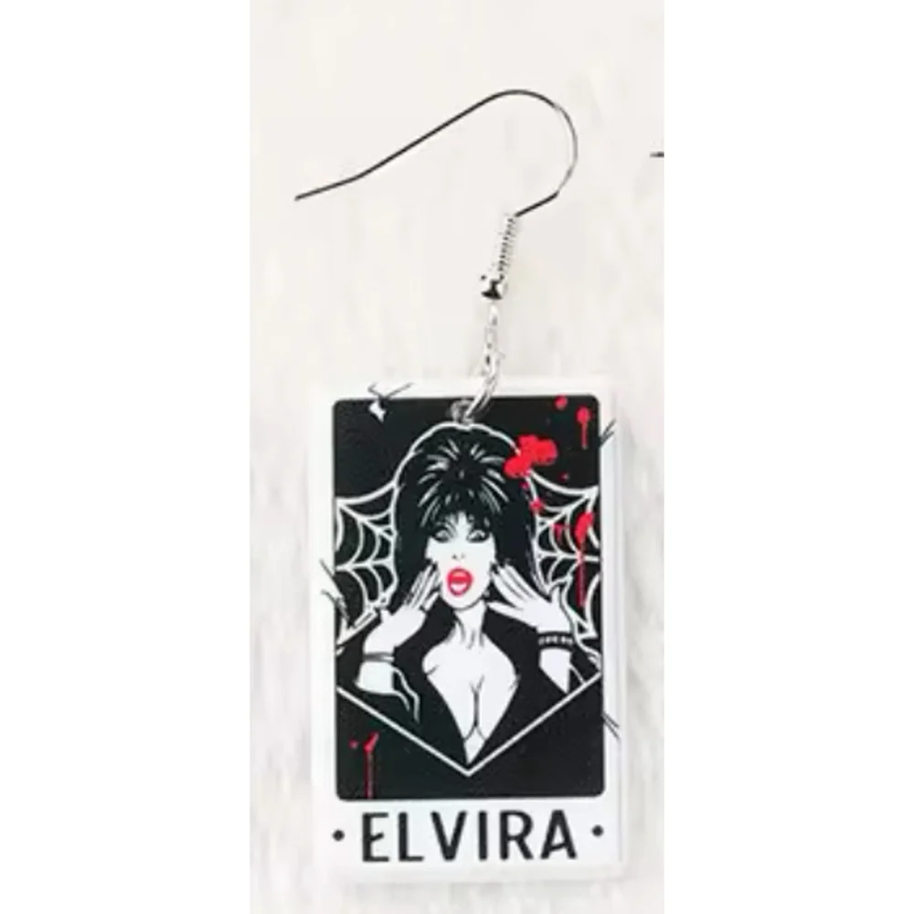 Elvira Halloween Drop Earrings